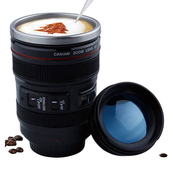 Stainless Camera Lens Mug