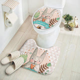 New Cute Cartoon Rabbit Bathroom Set Carpet