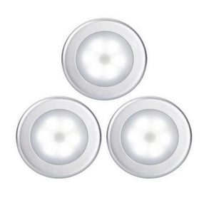 Motion Sensor Light, Cordless Battery-Powered LED Night Light(White - Pack of 3)