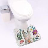 New Cute Cartoon Rabbit Bathroom Set Carpet