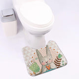 New Cute Cartoon Rabbit Bathroom Set Carpet