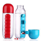 Water Bottle Daily Pill Box