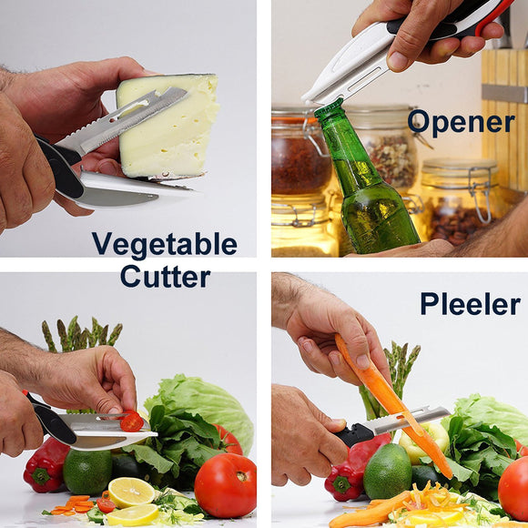 Clever Cutter 6-in-1 Food Chopper - Replace your Kitchen Knives and Cutting Boards