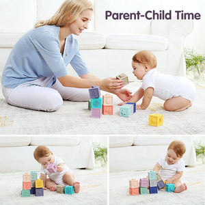 12 PCS Baby Grasp Building Blocks Toy