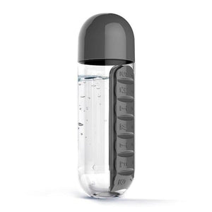 Water Bottle Daily Pill Box