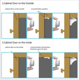 Safety Baby Magnetic Cabinet Locks - No Tools Needed (8 Locks + 2 Keys)