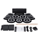 Electronic Roll Up MIDI Drum Kit with Built in Speakers